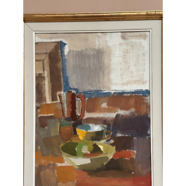 Mid-Century Modern Ingvar Hällgren, Still Life, 1950s, Oil Painting on Canvas, Framed For Sale - Image 3 of 18