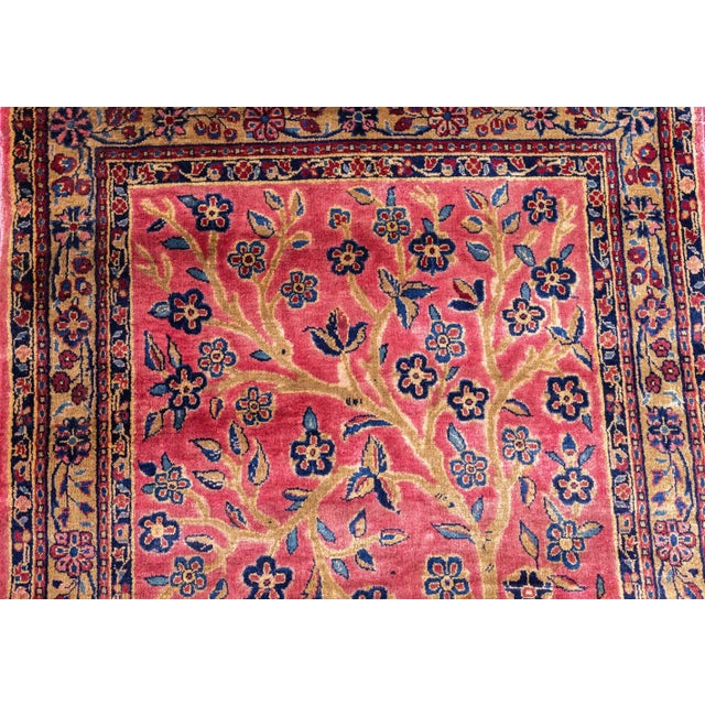 Textile Antique Persian Kashan Rug 2’1” X 5’0" For Sale - Image 7 of 9