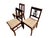American Early 20th Century Lyre Back Pinstripe Dining Chairs, Set of 3 For Sale - Image 3 of 10