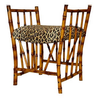 Chinoiserie Bamboo Bench For Sale