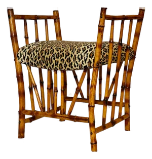 Chinoiserie Bamboo Bench