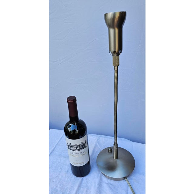 Modern Vintage Levenger Well Read Gooseneck Table Lamp With Dimmer For Sale - Image 3 of 9