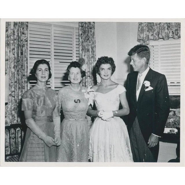 Weddingday Jackie and John F. Kennedy, Black and White Photography, 1953 For Sale - Image 4 of 4