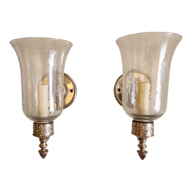 1990s Glass Bell Wall Sconce - a Pair For Sale