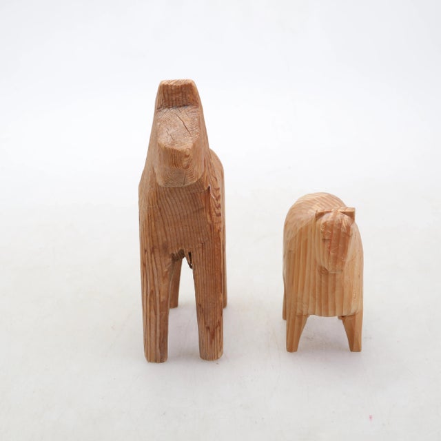 Gustavian (Swedish) Dalecarlian Horse & Sheep, 1850s, Set of 2 For Sale - Image 3 of 6
