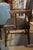 This is an amazing set of 6 dining chairs. 2 have arms. Oak barley twist with black leather upholstery (newer than the...