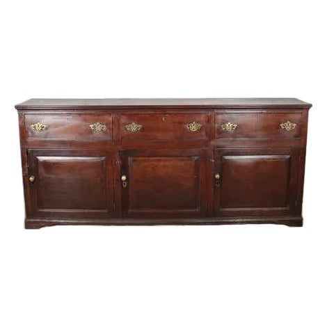 English Oak Dresser Base For Sale