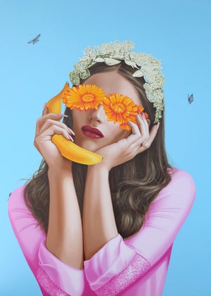 Telephone Talk, Painting by Carlos Gamez De Francisco