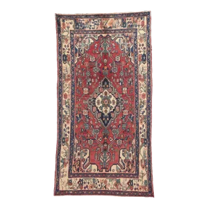 Mid 20th Century Vintage Persian Hamadan Rug - 04'07 X 08'07