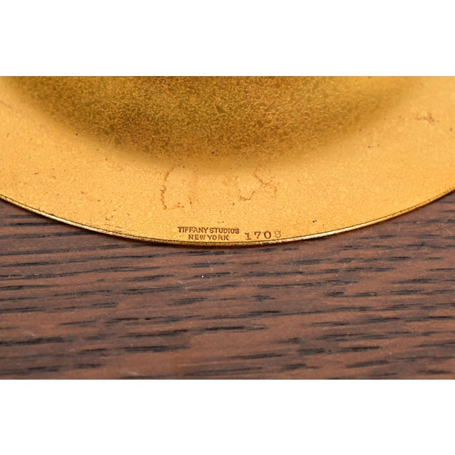 Bronze Tiffany Studios New York Bronze Doré Plate or Shallow Bowl For Sale - Image 8 of 9