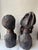 Pair of Vintage Traditional African Ebony Wood Man & Woman Carving Busters For Sale - Image 4 of 17