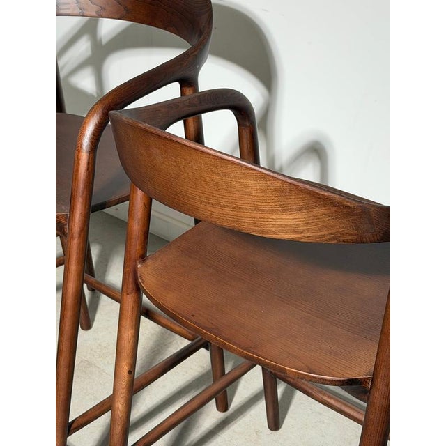 Kobe Bar Chair in Walnut Finish For Sale - Image 10 of 13