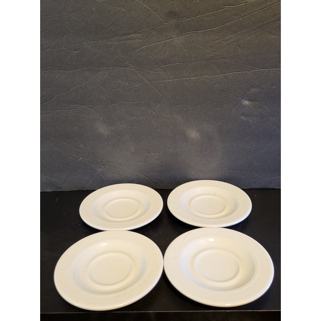 French Provincial Mid 20th Century Homer and Laughlin Ironstone Saucers - Set of 4 For Sale - Image 3 of 9