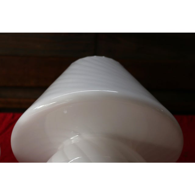 Vintage Pair of Murano Glass “Mushroom” Swirl Table Lamps – Italy, 1970s For Sale - Image 14 of 18