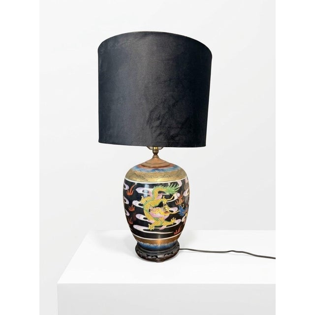 Famille Noir Chinoiserie Table Lamp For Sale In Miami - Image 6 of 6