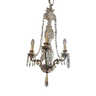 Crystal 4-Light Chandelier from Baccarat For Sale