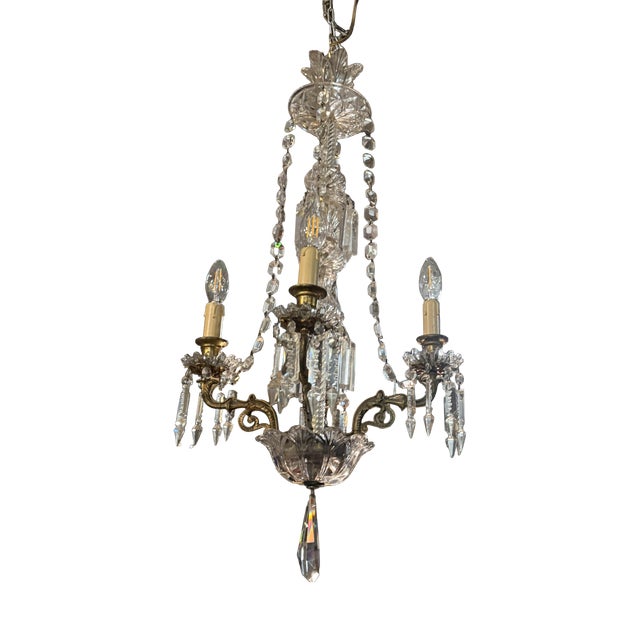 Crystal 4-Light Chandelier from Baccarat For Sale