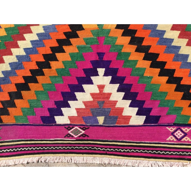 Vintage Bohemian Kilim - 60" X 110" For Sale - Image 10 of 13