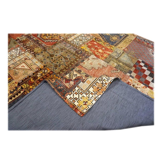 1920s Antique Turkish Patchwork 8X10 Multicolored Handmade Area Rug #9902852 For Sale - Image 5 of 5