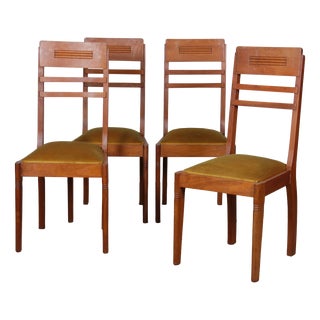 French Side Chairs, 1950s, Set of 4 For Sale