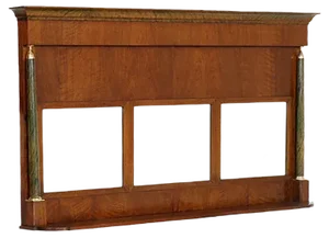 19th Century Empire Console with Walnut Mirror