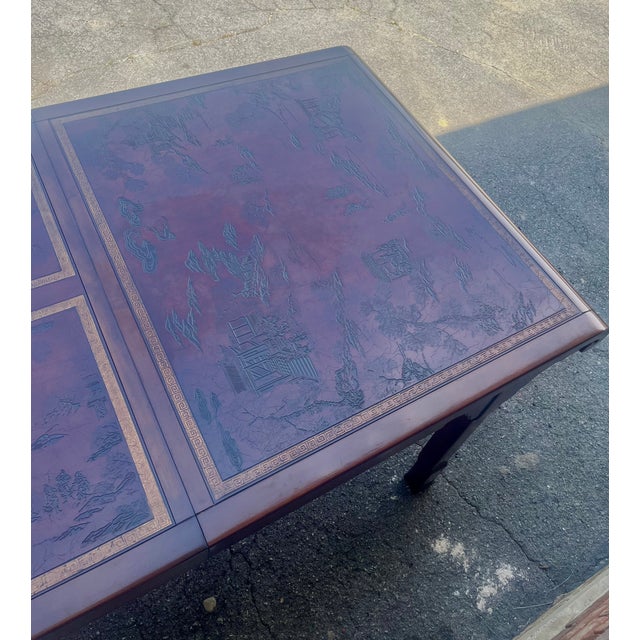 Late 20th Century Heritage Furniture "Ming Treasure" Chinoiserie Extension Dining Table - 2 Leaves For Sale - Image 17 of 18