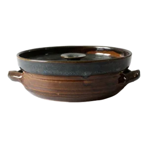 Vintage Handmade Studio Pottery Serving Bowl With Lid