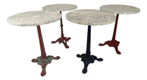 Marble Bistro Side Tables, Set of 4