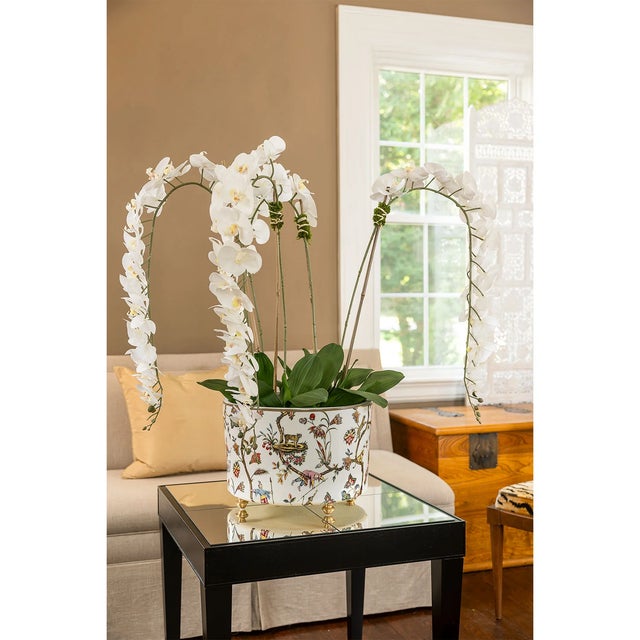 Ceramic Scalamandre Maison by Port 68 Chinoise Exotique Center Basin For Sale - Image 7 of 8