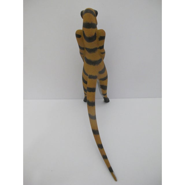 Alebrije Carved Wood MeerKat Tiger Hybrid Animal Oaxaca Mexico Folk Art Figurine For Sale - Image 10 of 12