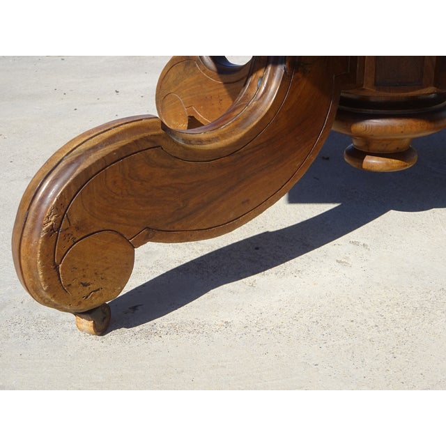 19th Century Square Walnut Pedestal Table For Sale - Image 16 of 18