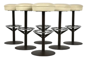 Late 20th Century Set 6 Danish Modern Bar Stools
