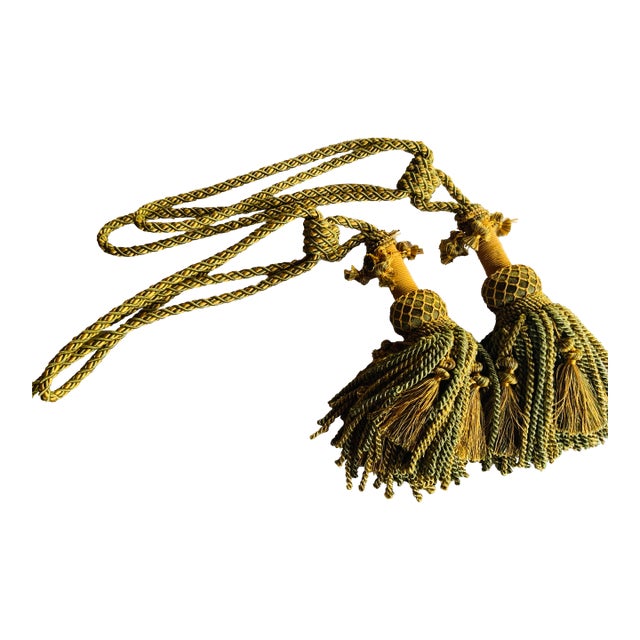 Elegant French Curtain Tiebacks - St. Germain Brocante Find For Sale