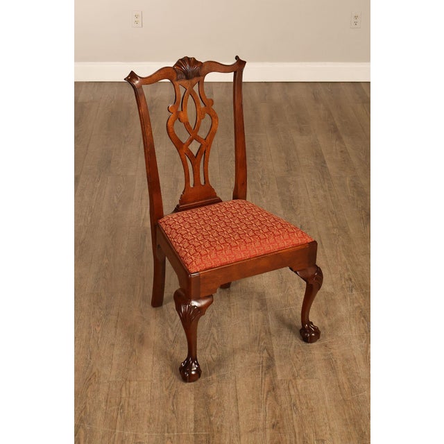 Chippendale Stickley Chippendale Style Set of Four Mahogany Dining Chairs For Sale - Image 3 of 18