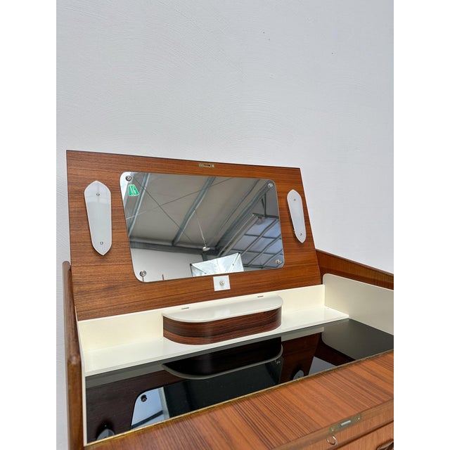 Brown Vintage Danish Teak Vanity Chest of Drawers, 1960s For Sale - Image 8 of 14