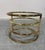 Postmod Gold & Smoked Glass Swivel Tiered Coffee Table For Sale - Image 9 of 11