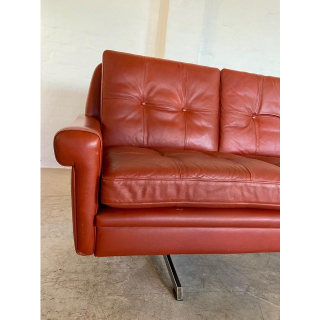 Danish 3-Seater Sofa in Cognac Leather and Chrome by Svend Skipper, 1960s For Sale - Image 18 of 18