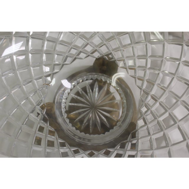 Mid Century Modern Crystal & Gold Gilded Bowl For Sale - Image 4 of 11