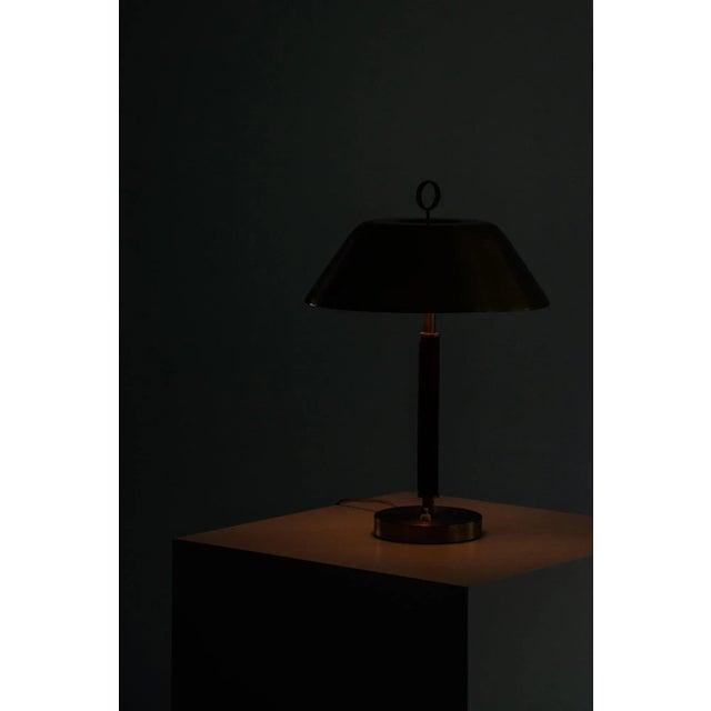 Mid-Century Modern Vintage Brass Table Lamp from Falkenbergs Belysning For Sale - Image 3 of 9
