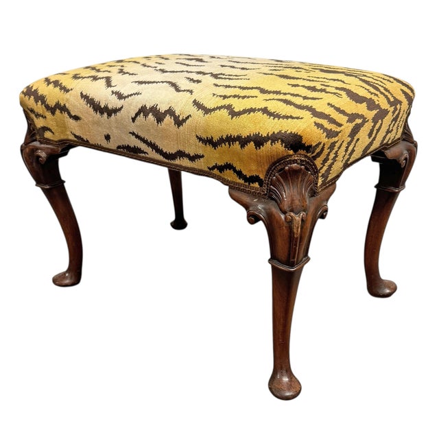 Brown 19th Century English Mahogany Chippendale Style Bench For Sale - Image 8 of 14