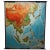Textile Vintage Southeast Asia China Japan Wall Chart Rollable Map For Sale - Image 7 of 7