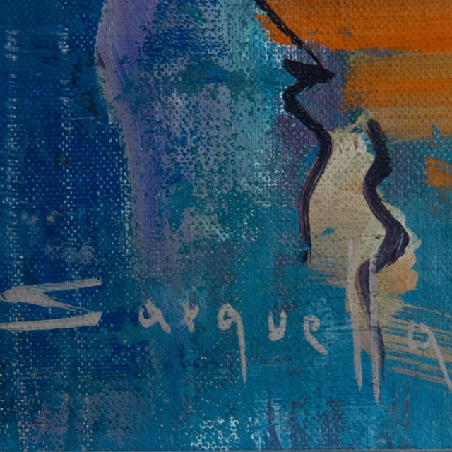 Josep Sarquella i Escobet, Sailboats in Port, Original Oil on Canvas For Sale - Image 4 of 5