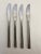 Mid-Century Modern Midcentury Floral Design Stainless Dinner Knives S/4 For Sale - Image 3 of 5
