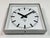 Industrial Grey Square Wall Clock from Pragotron, 1980s For Sale - Image 6 of 17