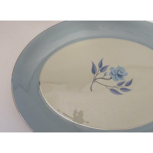 Vintage Flintridge China California Blue w Platinum Borders 14" Platter Excellent vintge condition. Clean, no damage....