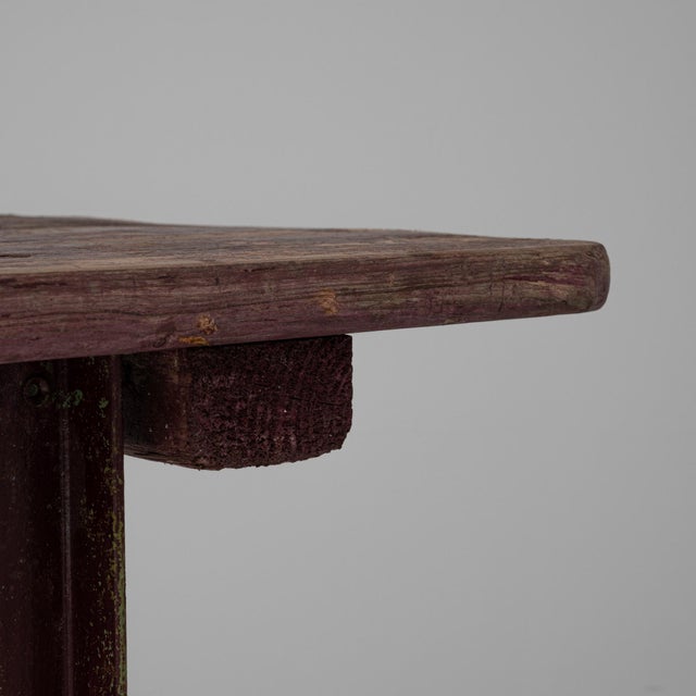 20th Century French Metal & Wooden Folding Garden Table For Sale - Image 11 of 18