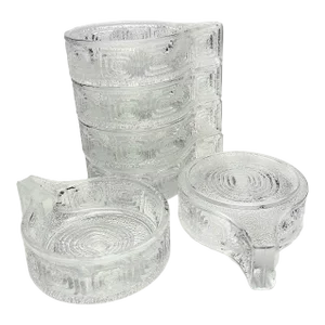Mid 20th Century Stölzle-Oberglas "Party Puzzle" Bowls- Set of 6