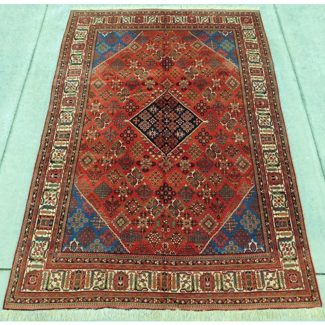 1960s Mid Century Vintage Hand-Knotted Persian Rug. 7'6"x 11' For Sale - Image 13 of 13