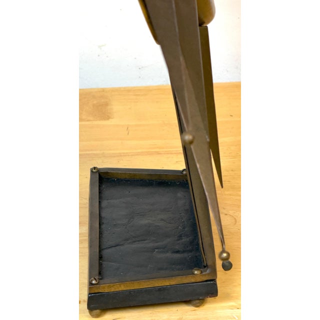 Metal Diminutive Jacques Adnet, Attributed -Sunburst Fire Screen, France, C 1950 For Sale - Image 7 of 12