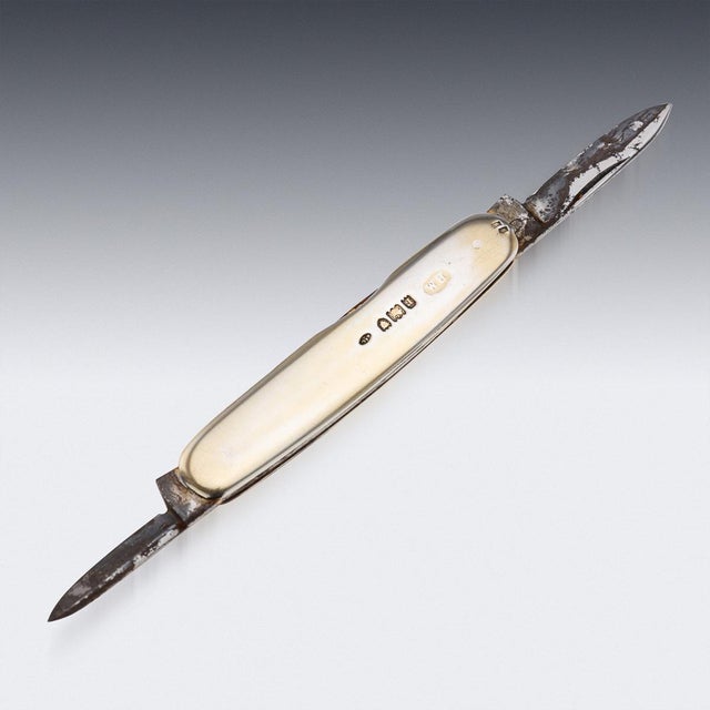 Antique English Silver and Enamel Desk Accessory Set, 1912, Set of 3 For Sale - Image 12 of 18